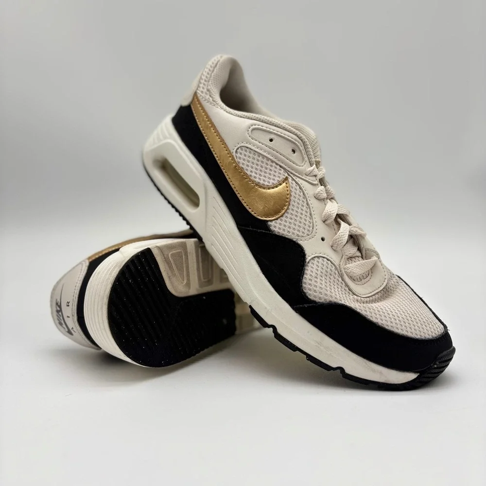 Nike Air Max SC Womens 8.5 Sail Black‎ Metallic Gold Sneakers DV6842-001